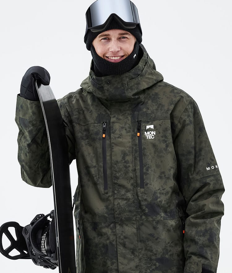 Montec Fawk 21 Bunda na Snowboard Pánské Olive Green Tiedye Renewed, Obrázek 2 z 10