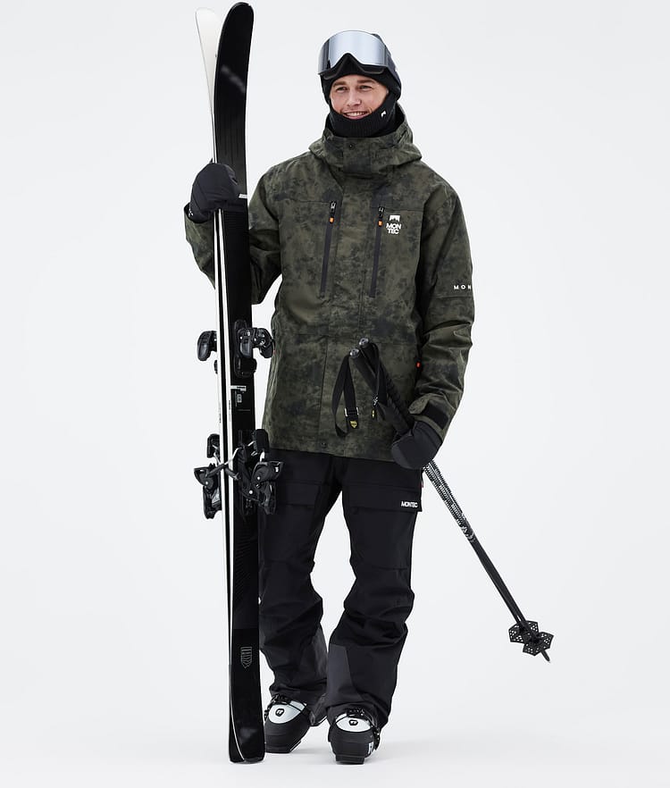 Montec Fawk 21 Lyžařská Bunda Pánské Olive Green Tiedye, Obrázek 3 z 10