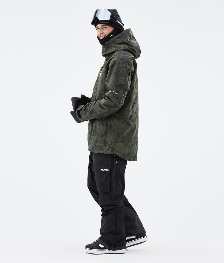 Montec Fawk 21 Bunda na Snowboard Pánské Olive Green Tiedye Renewed, Obrázek 4 z 10