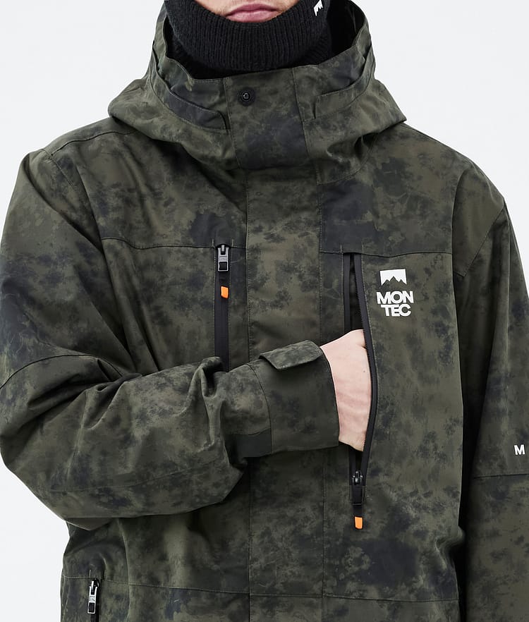 Montec Fawk 21 Bunda na Snowboard Pánské Olive Green Tiedye Renewed, Obrázek 9 z 10
