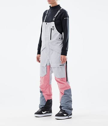 Montec Fawk W 21 Kalhoty na Snowboard Dámské Light Grey/Pink/Light Pearl Renewed