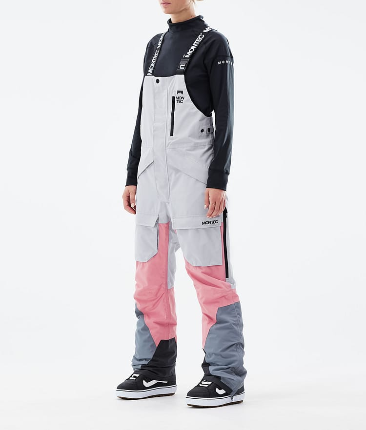 Montec Fawk W 21 Kalhoty na Snowboard Dámské Light Grey/Pink/Light Pearl Renewed, Obrázek 1 z 6