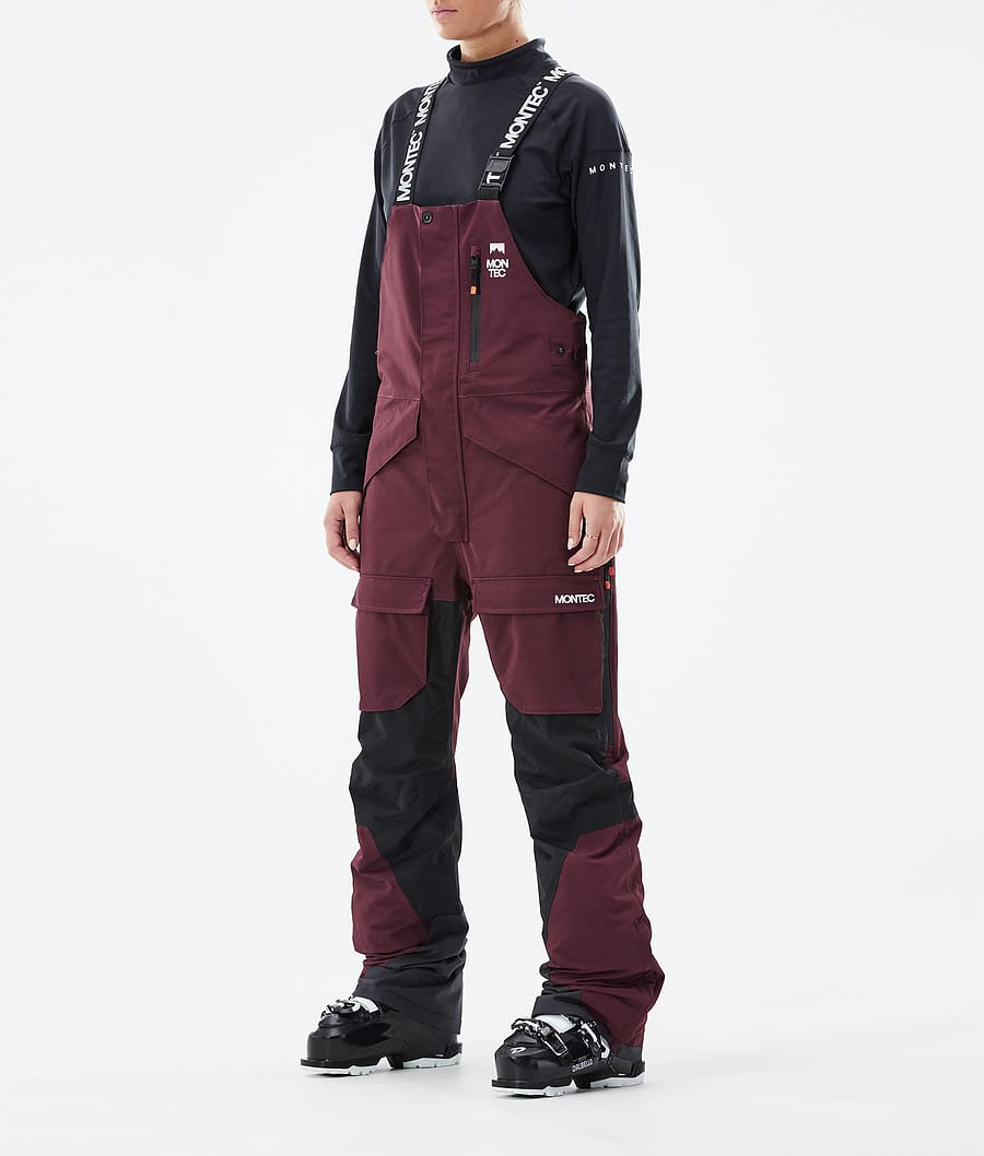 Montec Fawk W Pantalon de Ski Burgundy/Black
