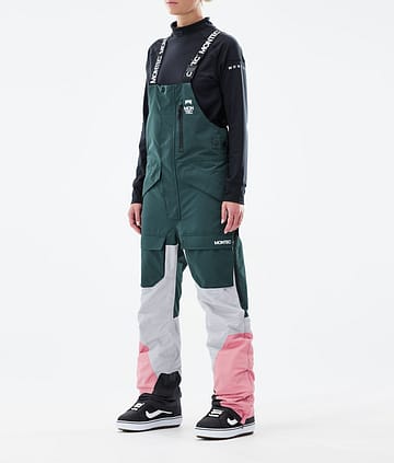 Montec Fawk W 21 Spodnie Snowboardowe Kobiety Dark Atlantic/Light Grey/Pink