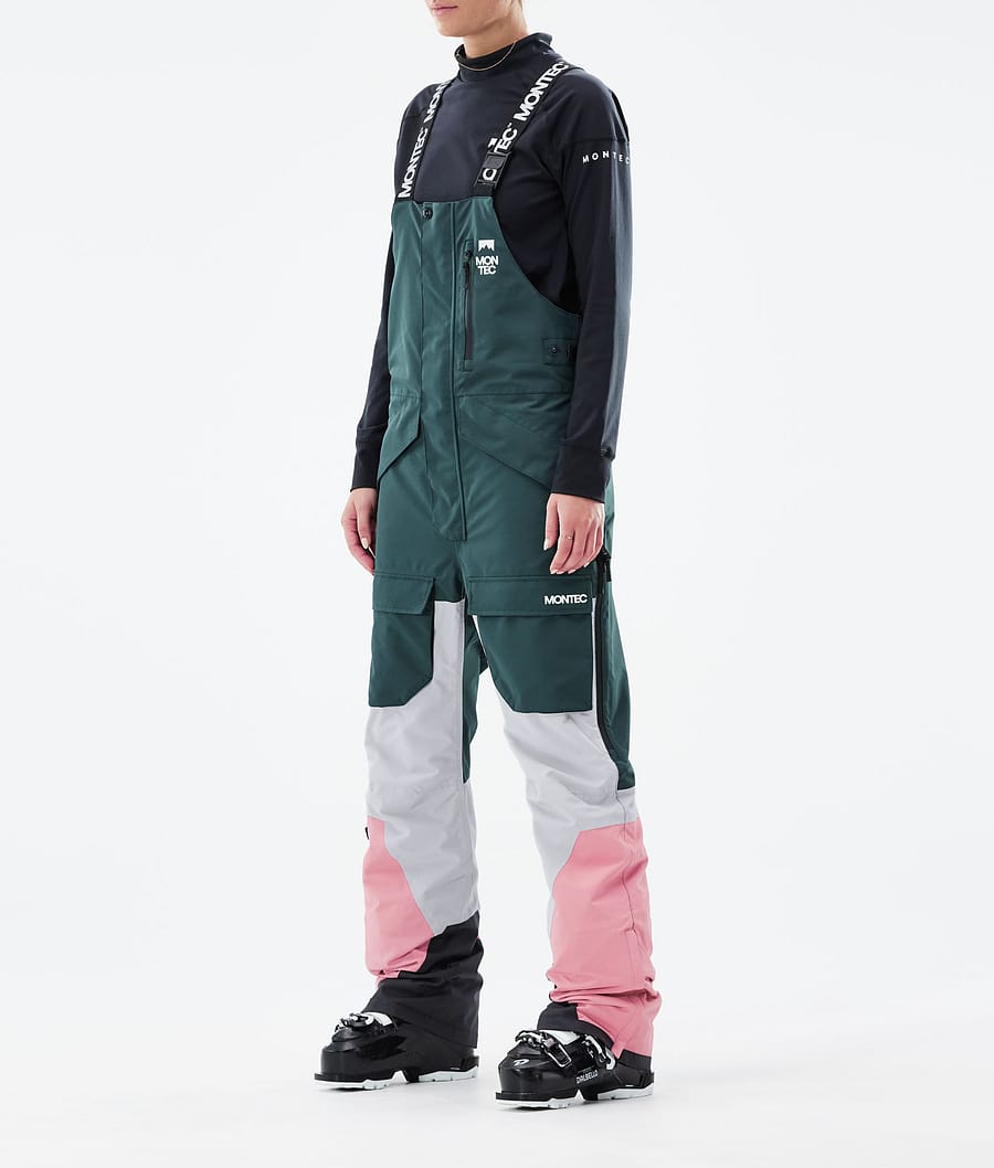 Montec Fawk W Pantalon de Ski Dark Atlantic/Light Grey/Pink