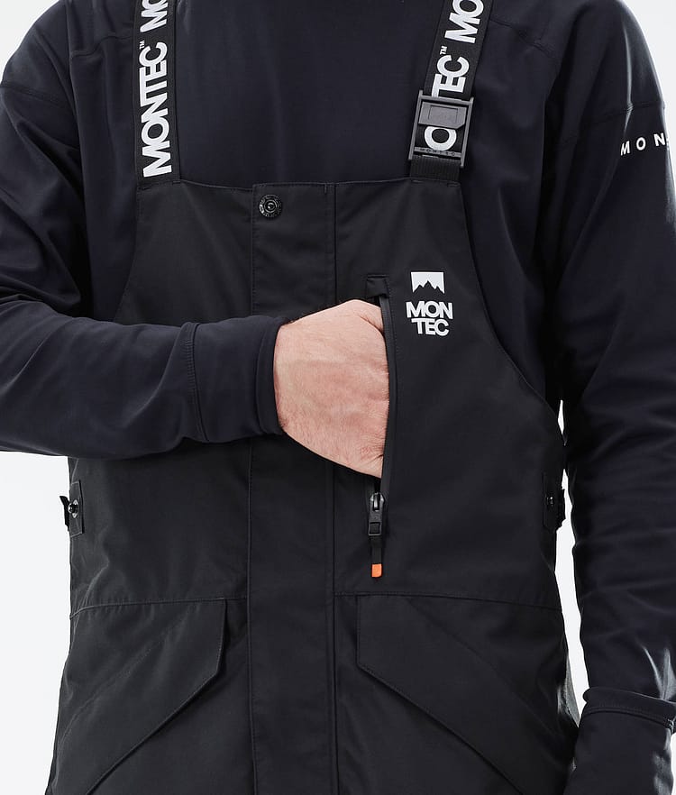 Montec Fawk 21 Kalhoty na Snowboard Pánské Black/Light Grey/Black, Obrázek 5 z 6