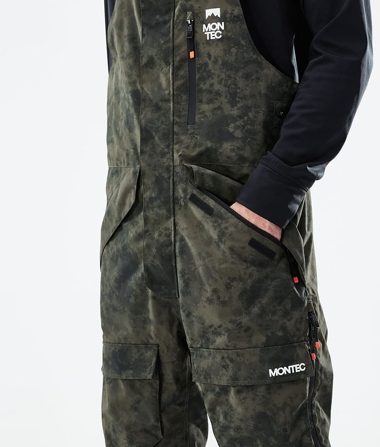 Montec Fawk 21 Kalhoty na Snowboard Pánské Olive Green Tiedye, Obrázek 4 z 6
