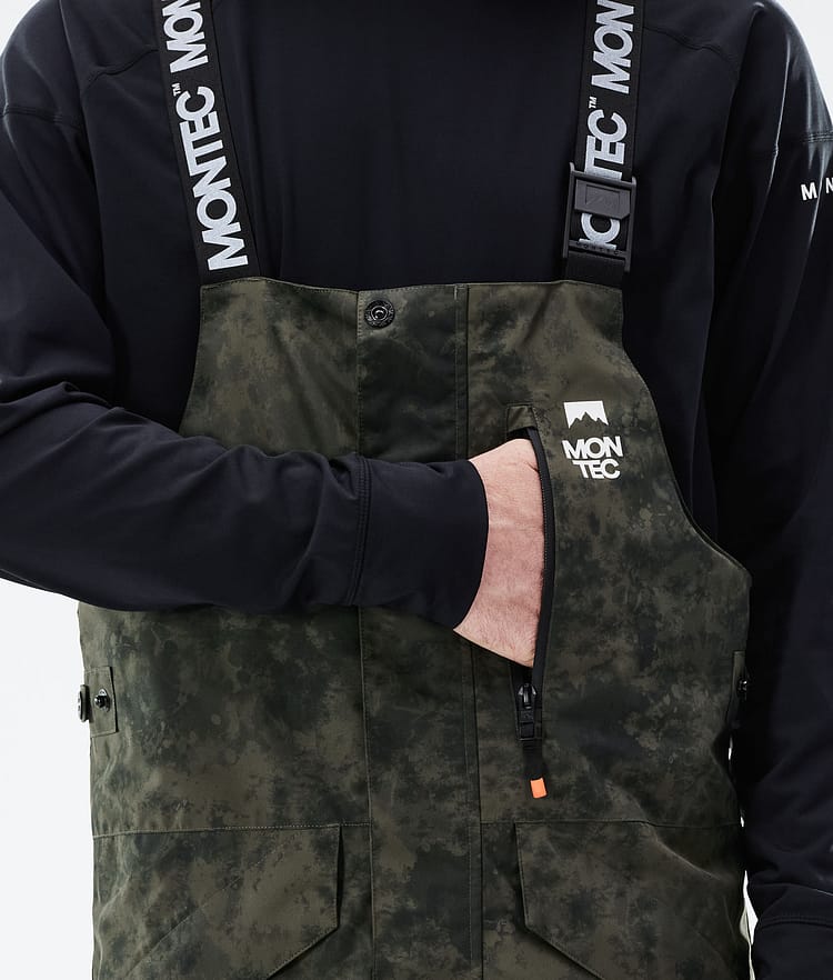 Montec Fawk 21 Kalhoty na Snowboard Pánské Olive Green Tiedye, Obrázek 5 z 6
