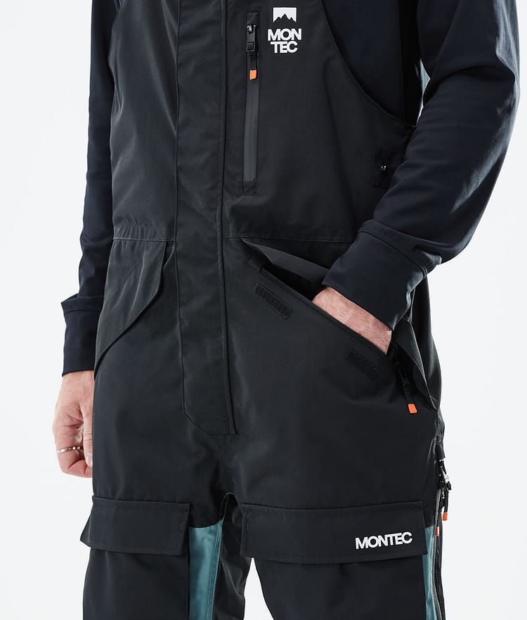 Montec Fawk 21 Kalhoty na Snowboard Pánské Black/Atlantic, Obrázek 4 z 6