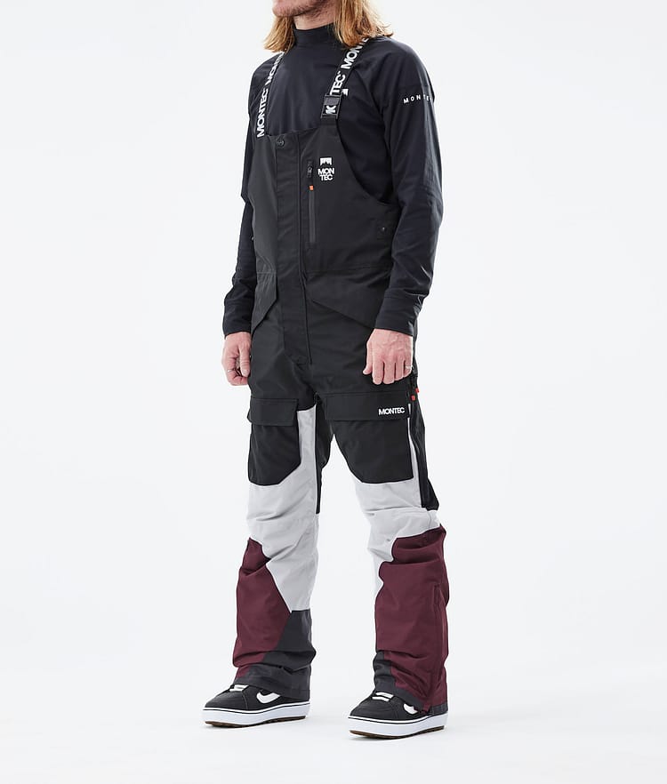 Montec Fawk 2021 Snowboardhose Herren Black/Light Grey/Burgundy, Bild 1 von 6
