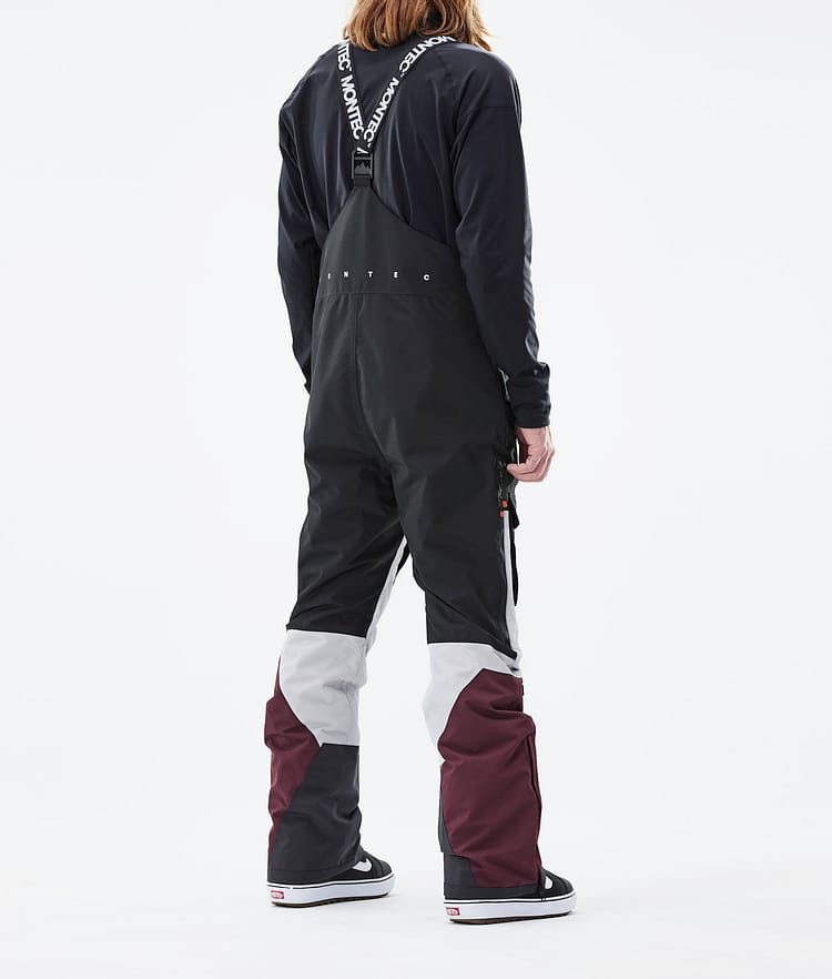 Montec Fawk 2021 Pantaloni Snowboard Uomo Black/Light Grey/Burgundy, Immagine 3 di 6