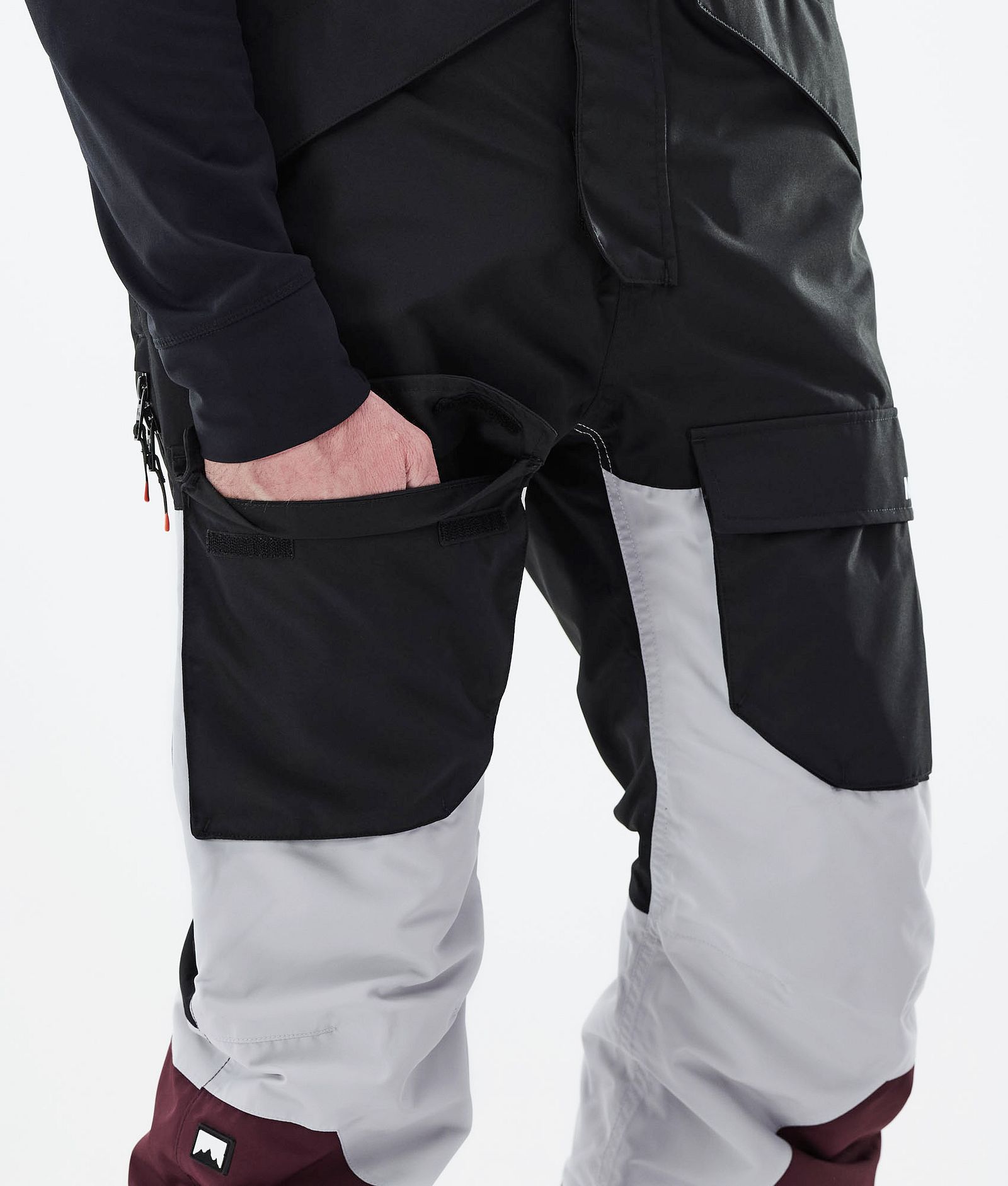 Montec Fawk 2021 Pantaloni Snowboard Uomo Black/Light Grey/Burgundy, Immagine 6 di 6