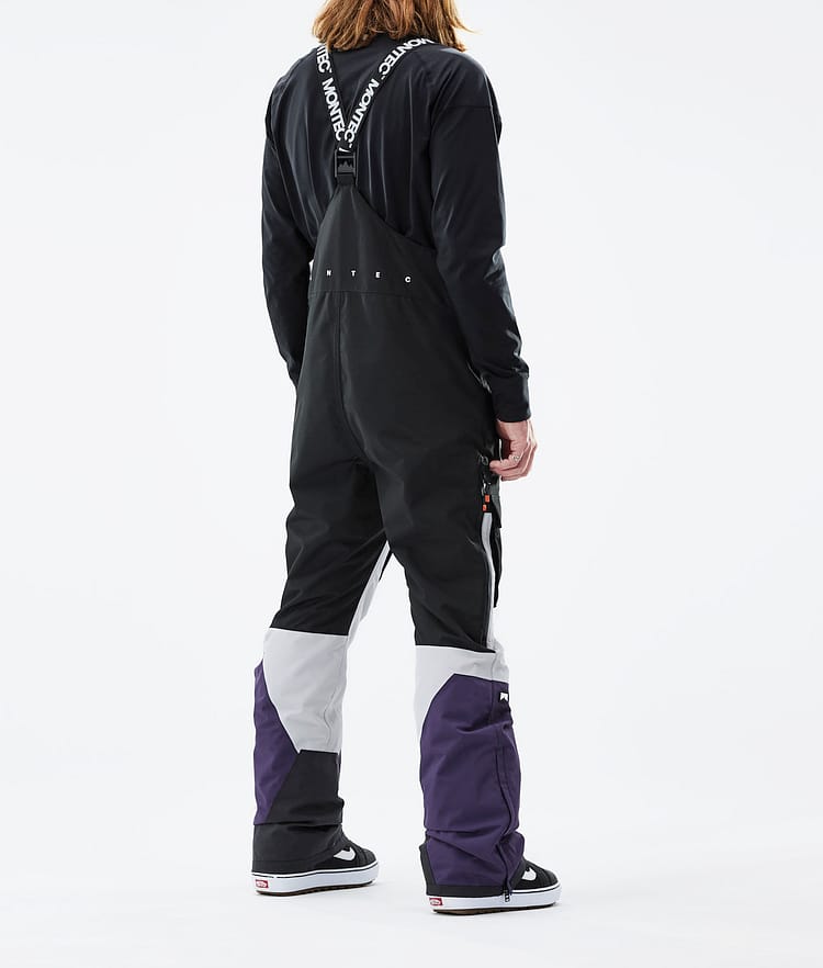 Montec Fawk 21 Kalhoty na Snowboard Pánské Black/Light Grey/Purple, Obrázek 3 z 6