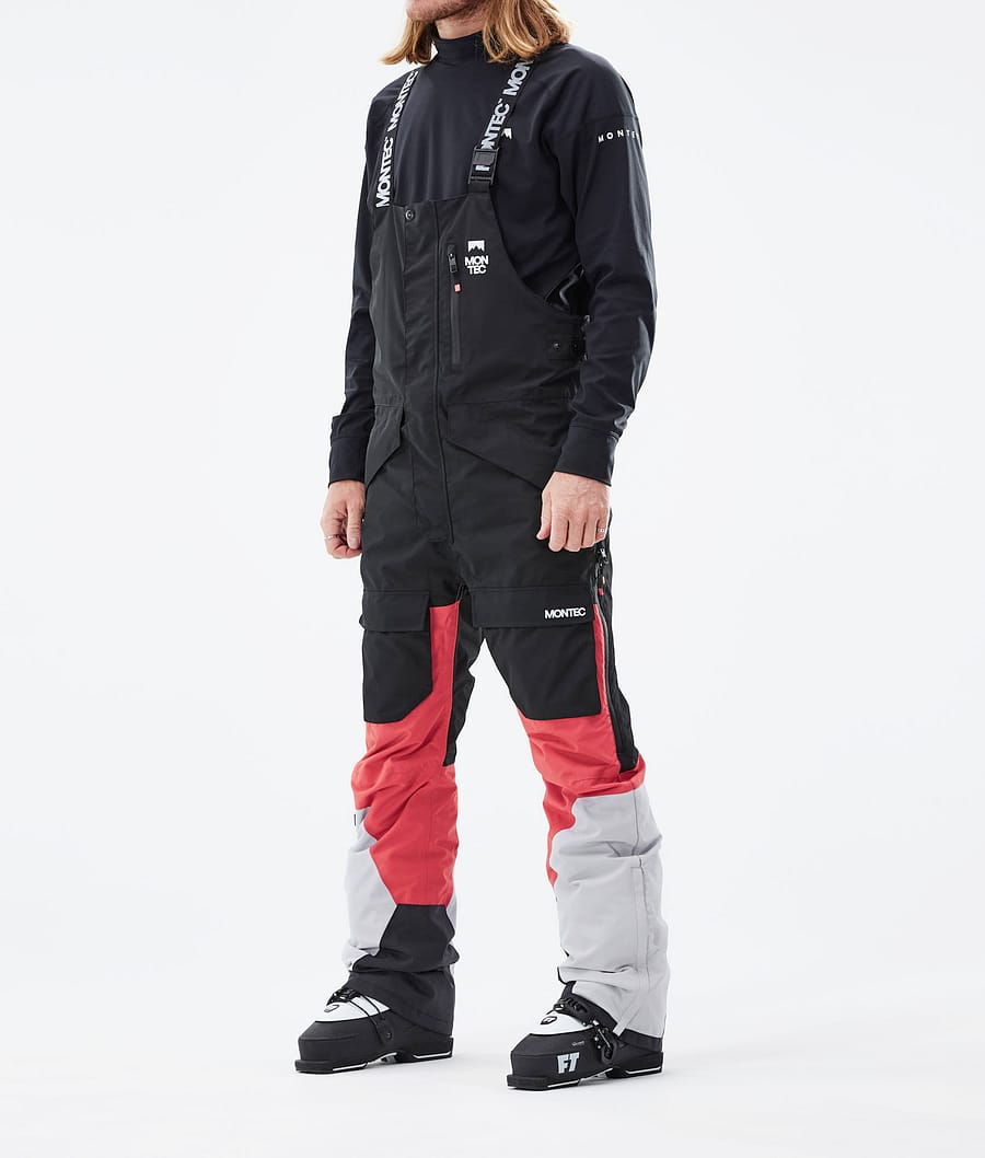 Montec Fawk Pantalon de Ski Black/Coral/LightGrey