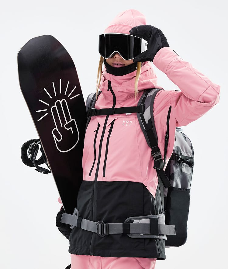 Montec Moss W 21 Bunda na Snowboard Dámské Pink/Black Renewed, Obrázek 3 z 12