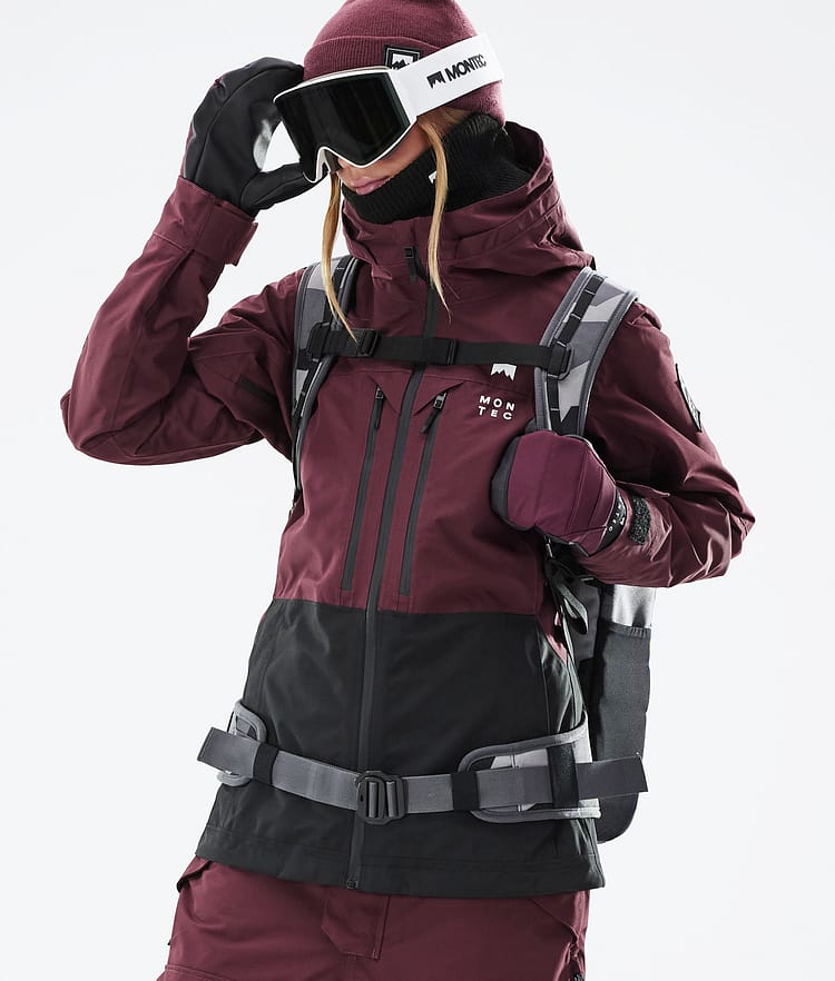 Montec Moss W 21 Bunda na Snowboard Dámské Burgundy/Black, Obrázek 3 z 12