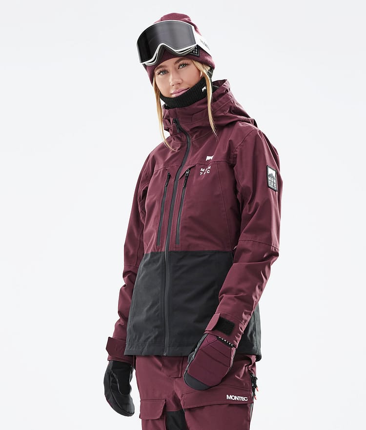 Montec Moss W 21 Lyžařská Bunda Dámské Burgundy/Black, Obrázek 3 z 13