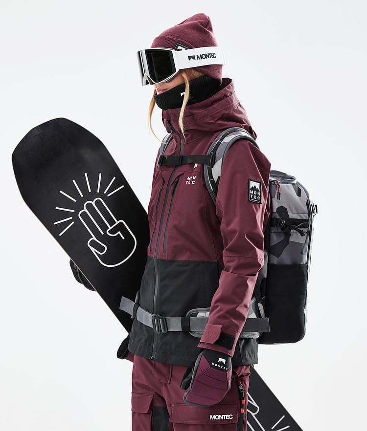 Montec Moss W 21 Bunda na Snowboard Dámské Burgundy/Black, Obrázek 4 z 12