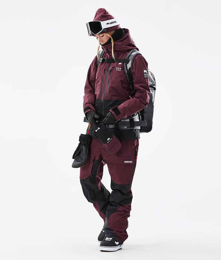 Montec Moss W 21 Bunda na Snowboard Dámské Burgundy/Black, Obrázek 5 z 12
