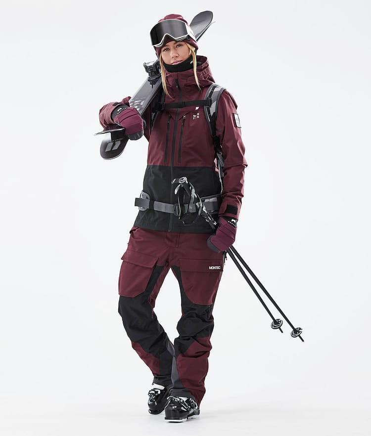 Montec Moss W 21 Lyžařská Bunda Dámské Burgundy/Black, Obrázek 6 z 13