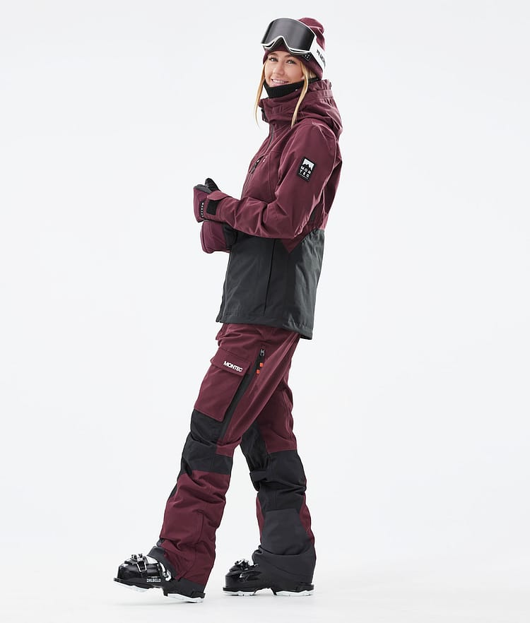 Montec Moss W 21 Lyžařská Bunda Dámské Burgundy/Black, Obrázek 7 z 13
