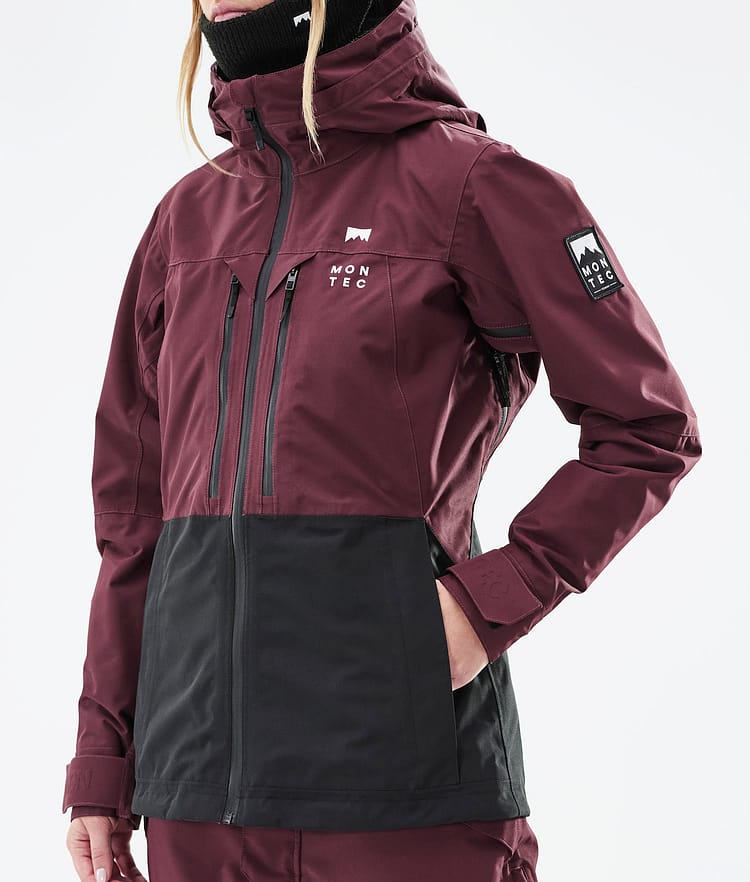 Montec Moss W 21 Bunda na Snowboard Dámské Burgundy/Black, Obrázek 10 z 12