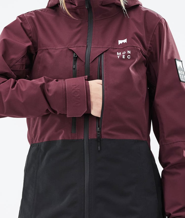 Montec Moss W 21 Bunda na Snowboard Dámské Burgundy/Black, Obrázek 11 z 12