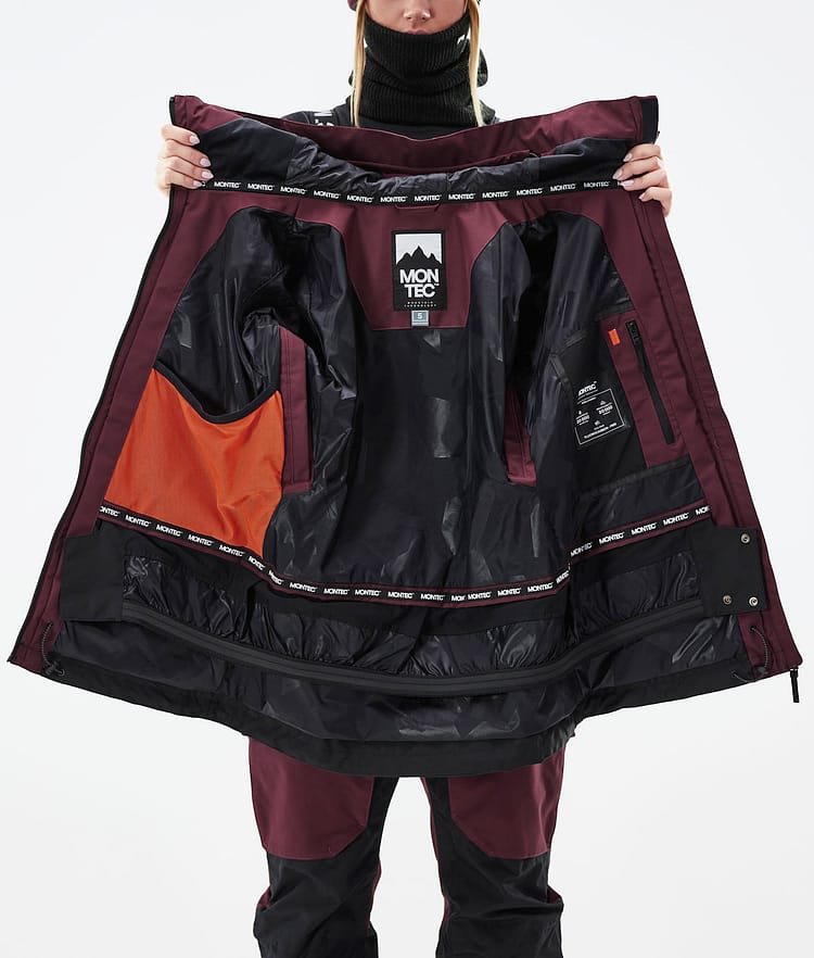 Montec Moss W 21 Bunda na Snowboard Dámské Burgundy/Black, Obrázek 12 z 12