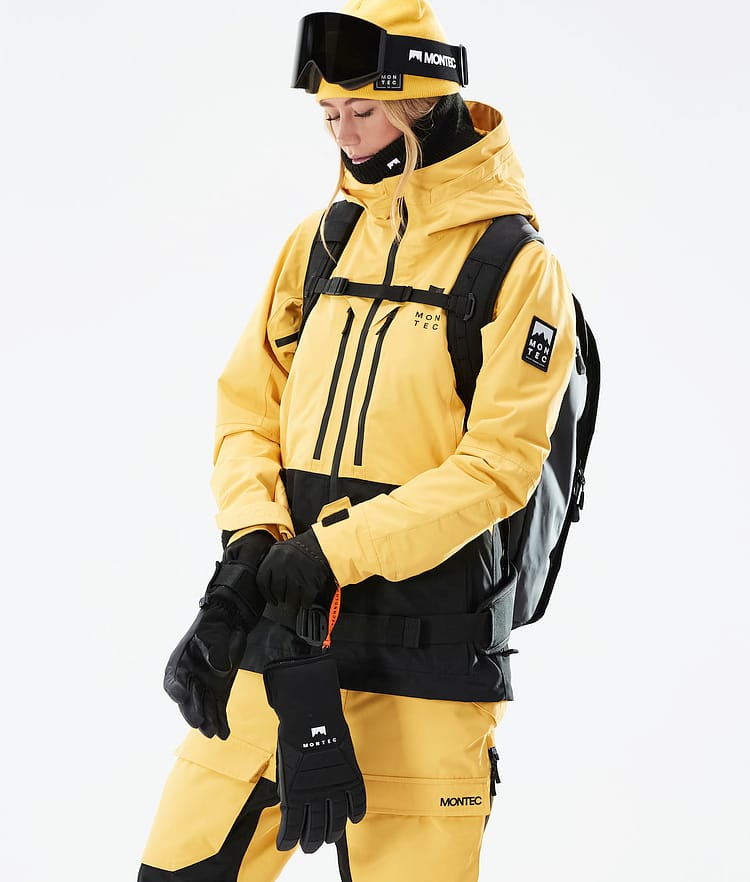 Montec Moss W 21 Bunda na Snowboard Dámské Yellow/Black, Obrázek 4 z 12