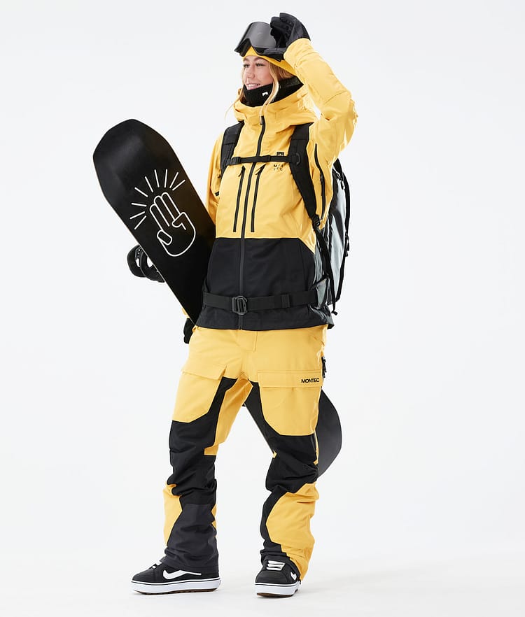 Montec Moss W 21 Bunda na Snowboard Dámské Yellow/Black, Obrázek 5 z 12