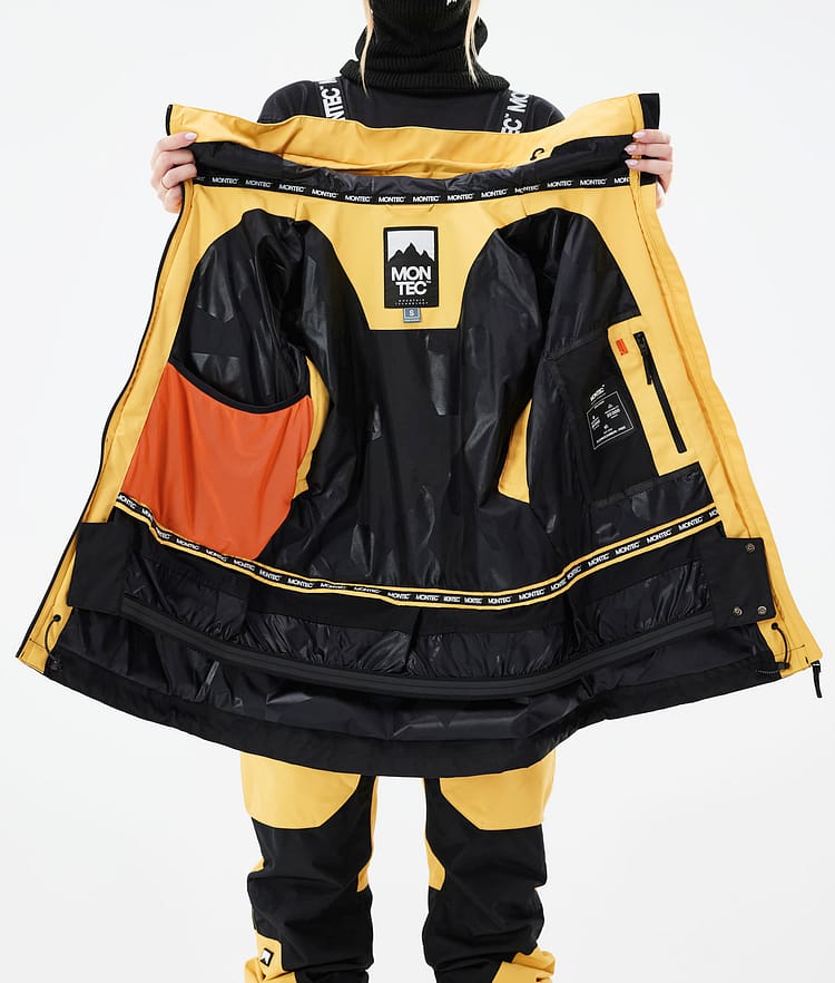 Montec Moss W 21 Bunda na Snowboard Dámské Yellow/Black, Obrázek 12 z 12