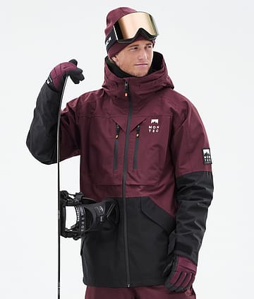 Montec Moss 21 Bunda na Snowboard Pánské Burgundy/Black