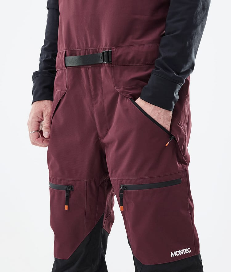 Montec Moss 21 Spodnie Snowboardowe Mężczyźni Burgundy/Black, Image 4 of 6
