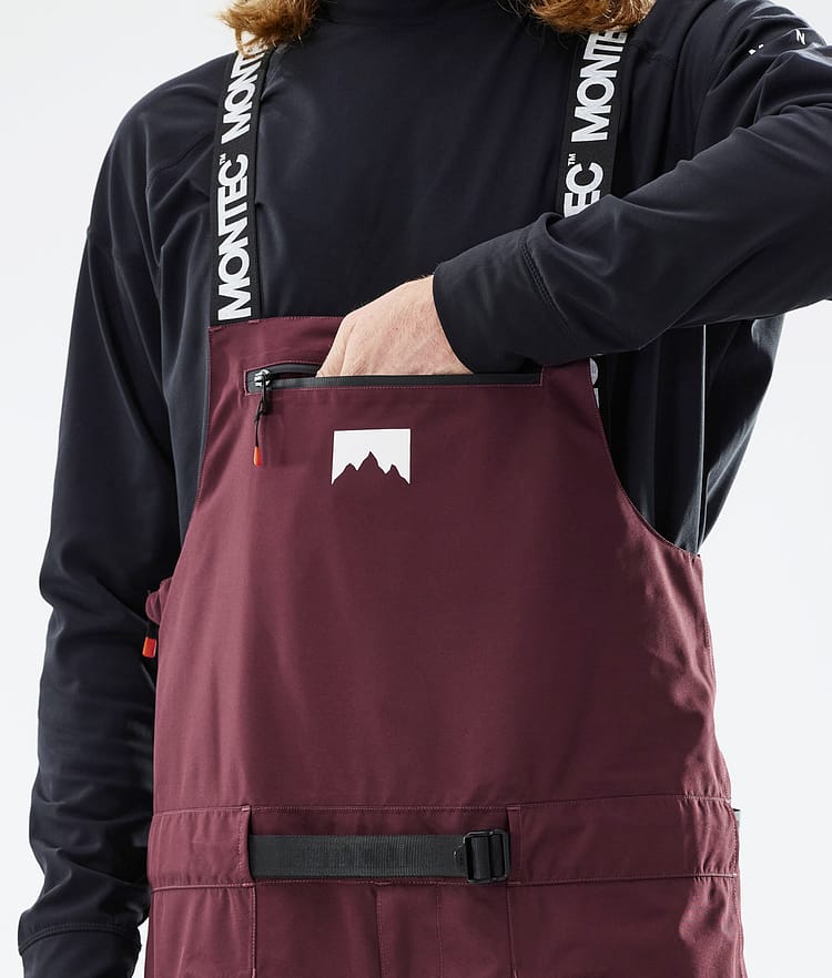 Montec Moss 21 Spodnie Snowboardowe Mężczyźni Burgundy/Black, Image 5 of 6