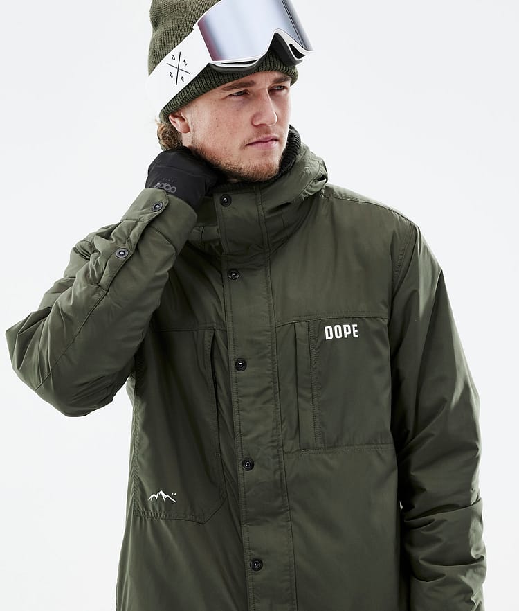 Dope Insulated Bunda střední vrstvy Lyžařský Pánské Olive Green, Obrázek 3 z 12