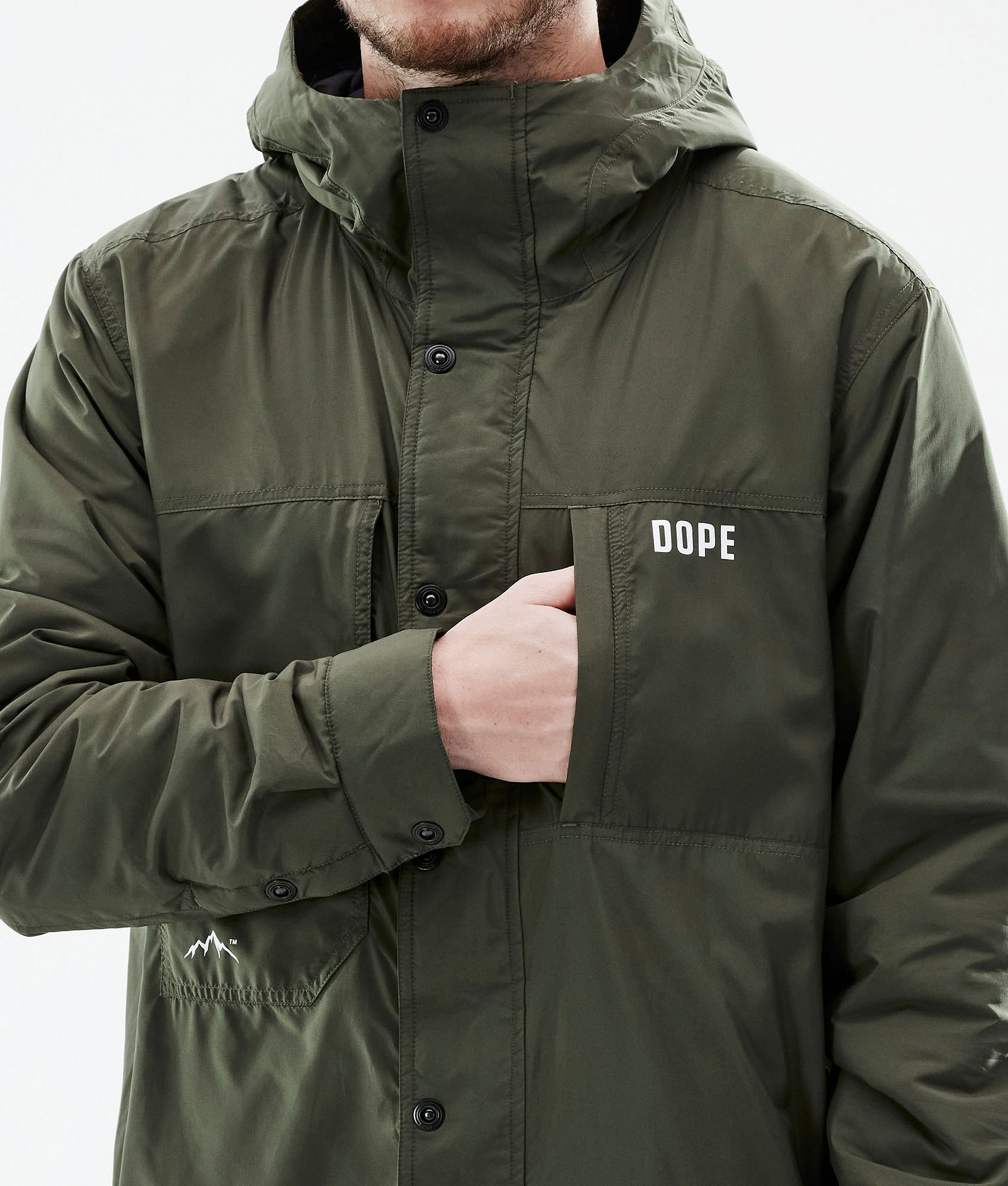 Dope Insulated Chaqueta Capa Intermedia de Esquí Hombre Olive Green, Imagen 10 de 12