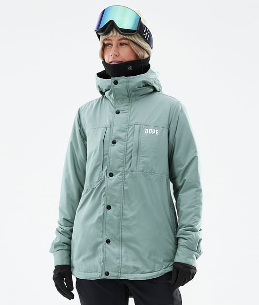 Dope Insulated W Chaqueta Capa Intermedia de Esquí Mujer Faded Green