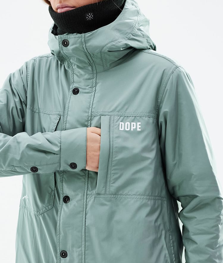 Dope Insulated W Chaqueta Capa Intermedia de Esquí Mujer Faded Green, Imagen 10 de 12