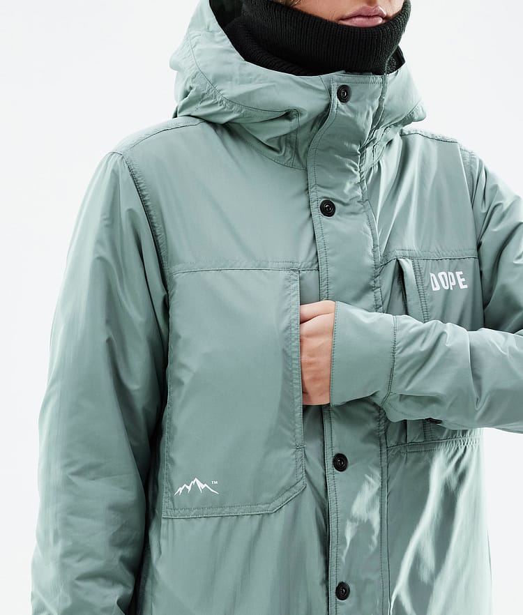 Dope Insulated W Chaqueta Capa Intermedia de Esquí Mujer Faded Green, Imagen 11 de 12