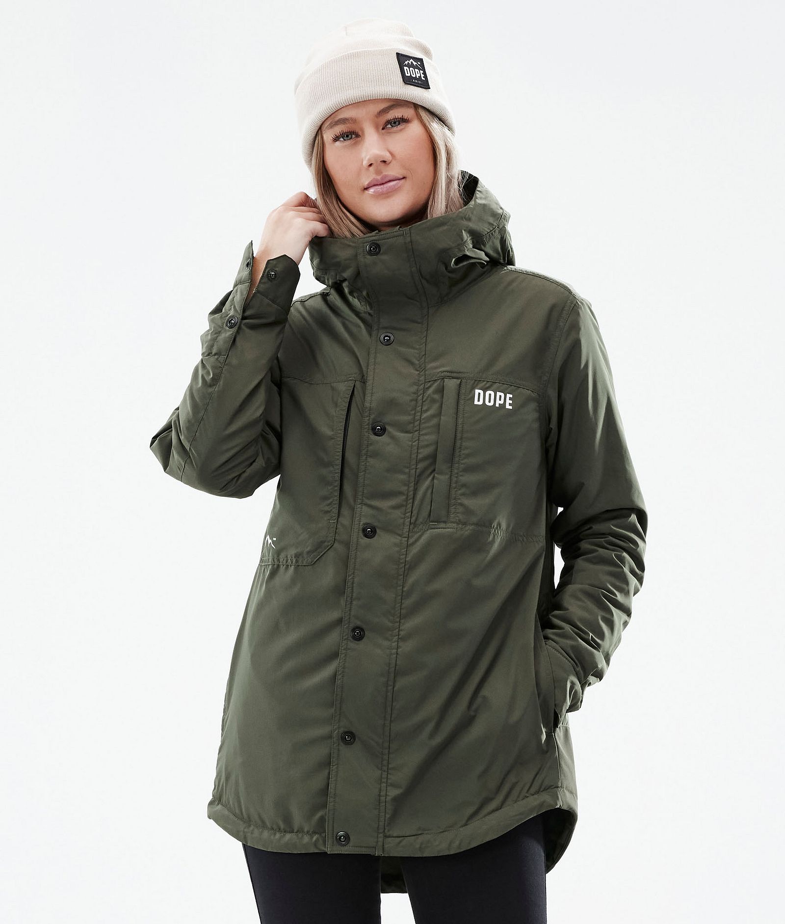 Dope Insulated W Chaqueta Capa Intermedia de Outdoor Mujer Olive Green, Imagen 1 de 10