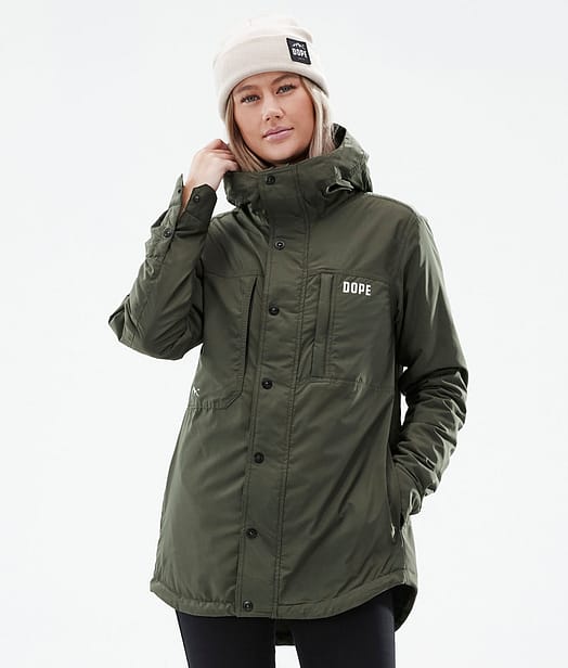 Dope Insulated W Kurtka typu midlayer Outdoor Kobiety Olive Green
