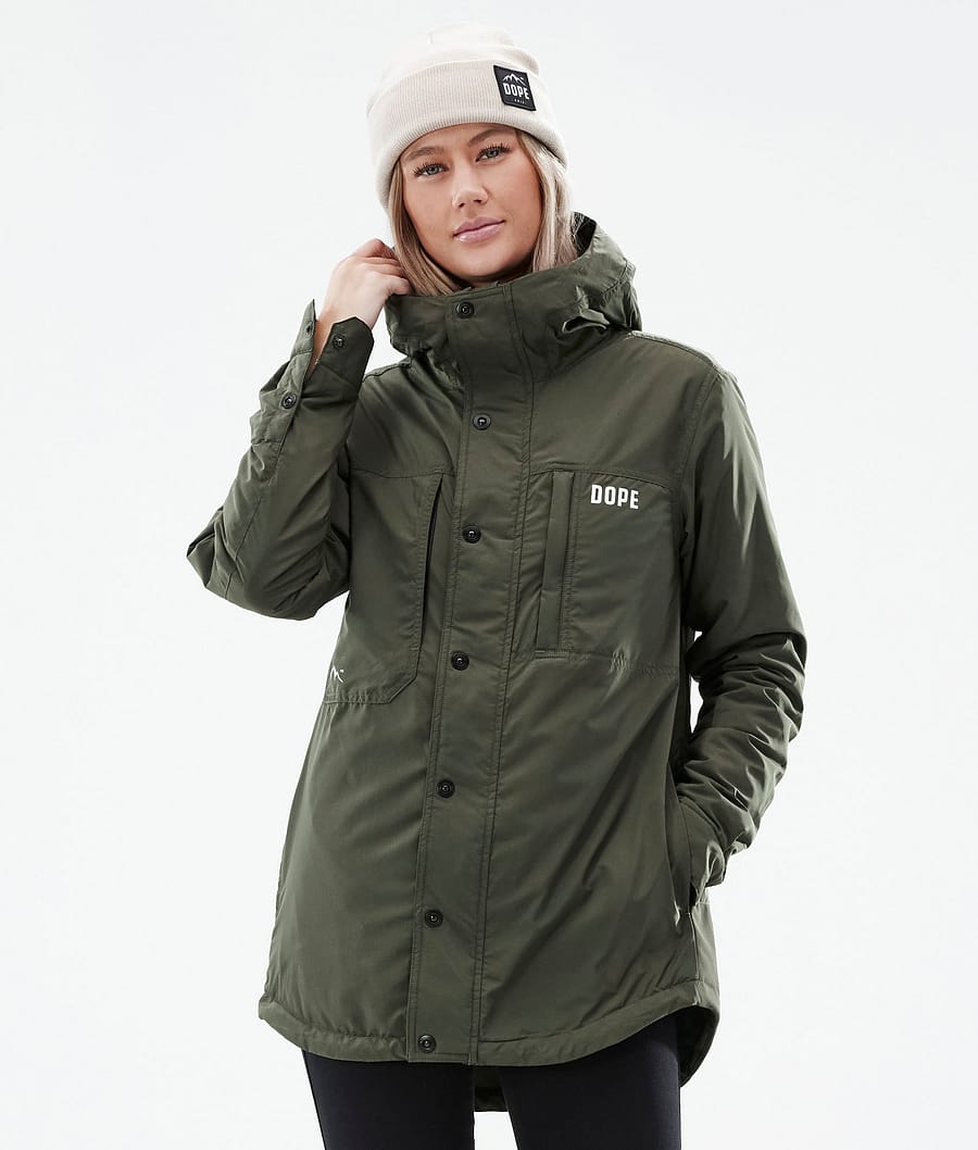 Dope Insulated W Midlayer Jacket Outdoor Olive Green