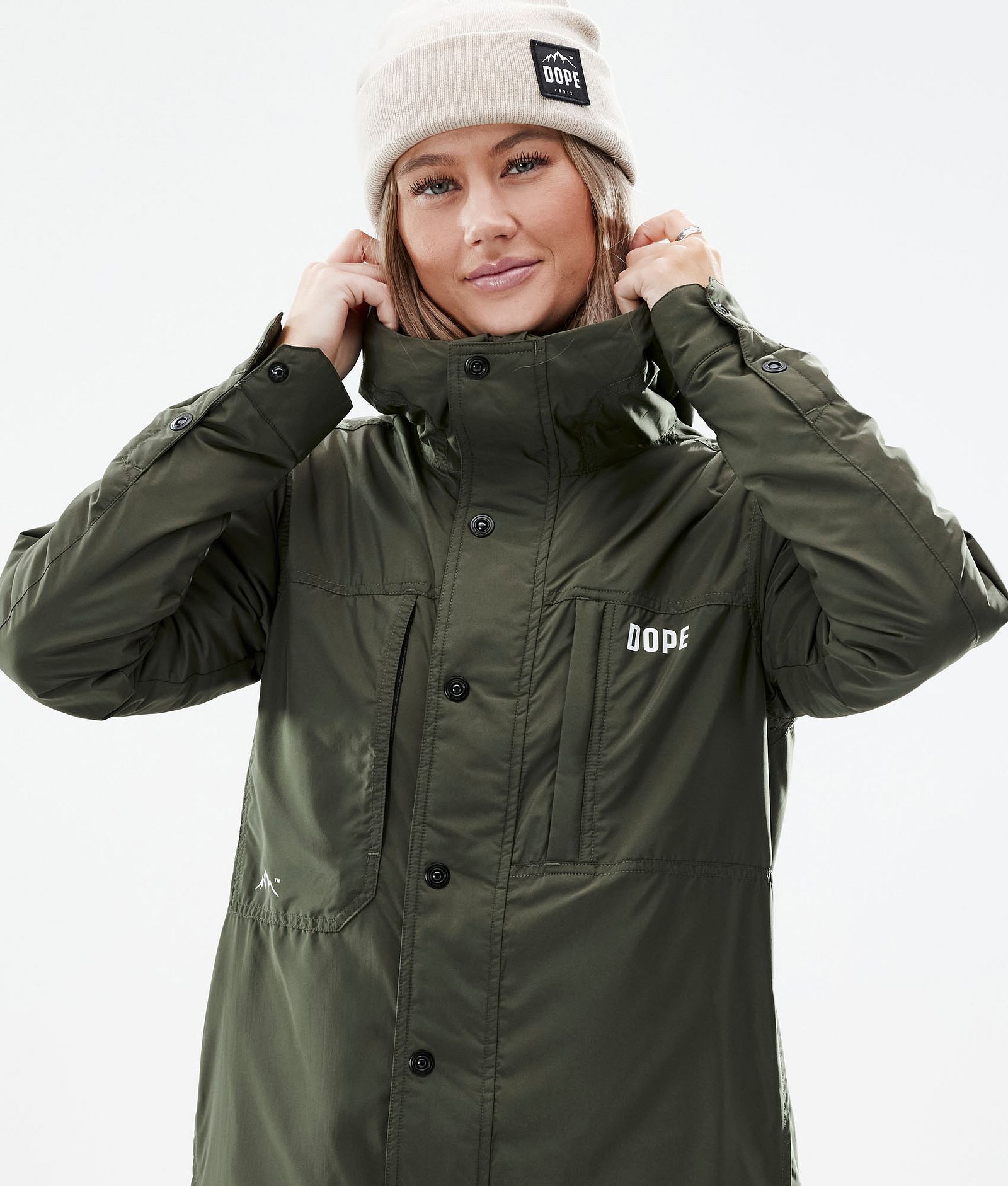 Dope Insulated W Chaqueta Capa Intermedia de Outdoor Mujer Olive Green, Imagen 2 de 10
