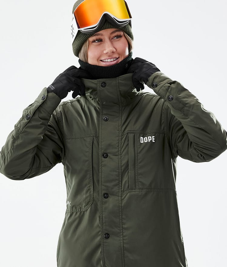 Dope Insulated W Chaqueta Capa Intermedia de Esquí Mujer Olive Green, Imagen 3 de 12
