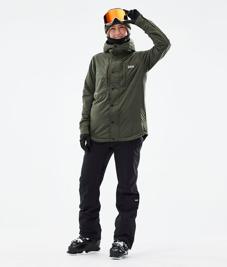 Dope Insulated W Chaqueta Capa Intermedia de Esquí Mujer Olive Green, Imagen 5 de 12