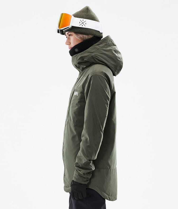 Dope Insulated W Chaqueta Capa Intermedia de Esquí Mujer Olive Green, Imagen 7 de 12