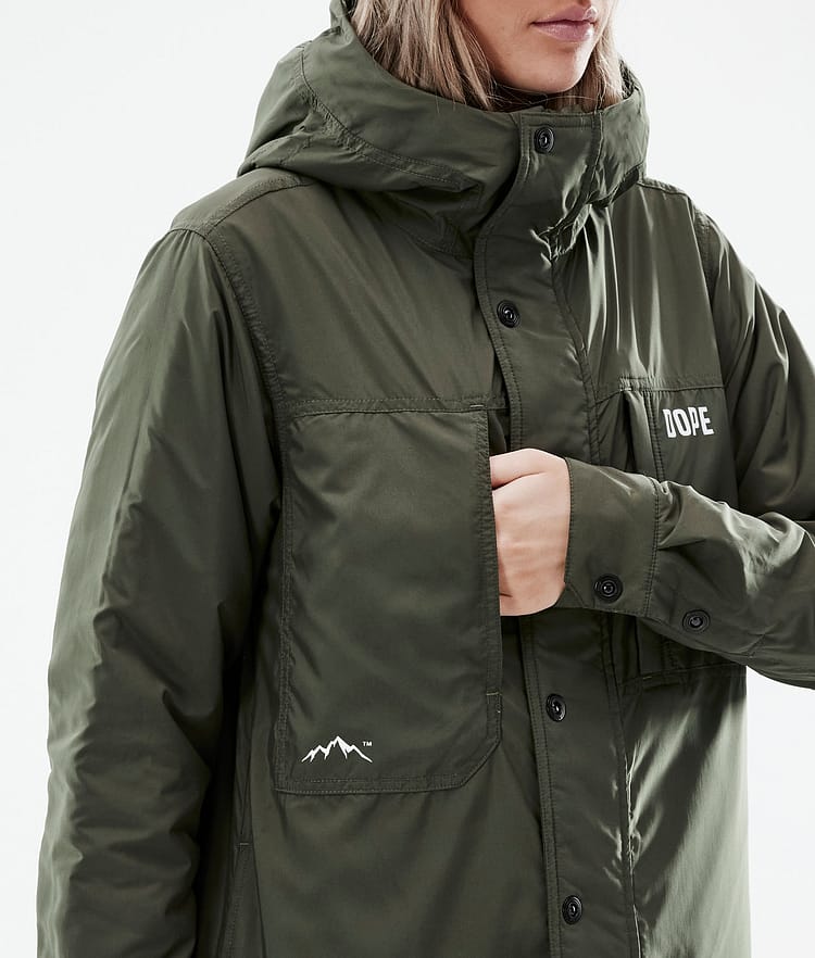 Dope Insulated W Chaqueta Capa Intermedia de Outdoor Mujer Olive Green, Imagen 9 de 10