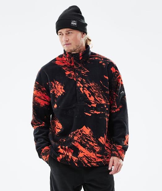 Dope Comfy 2021 Fleece Sweater Men Paint Orange