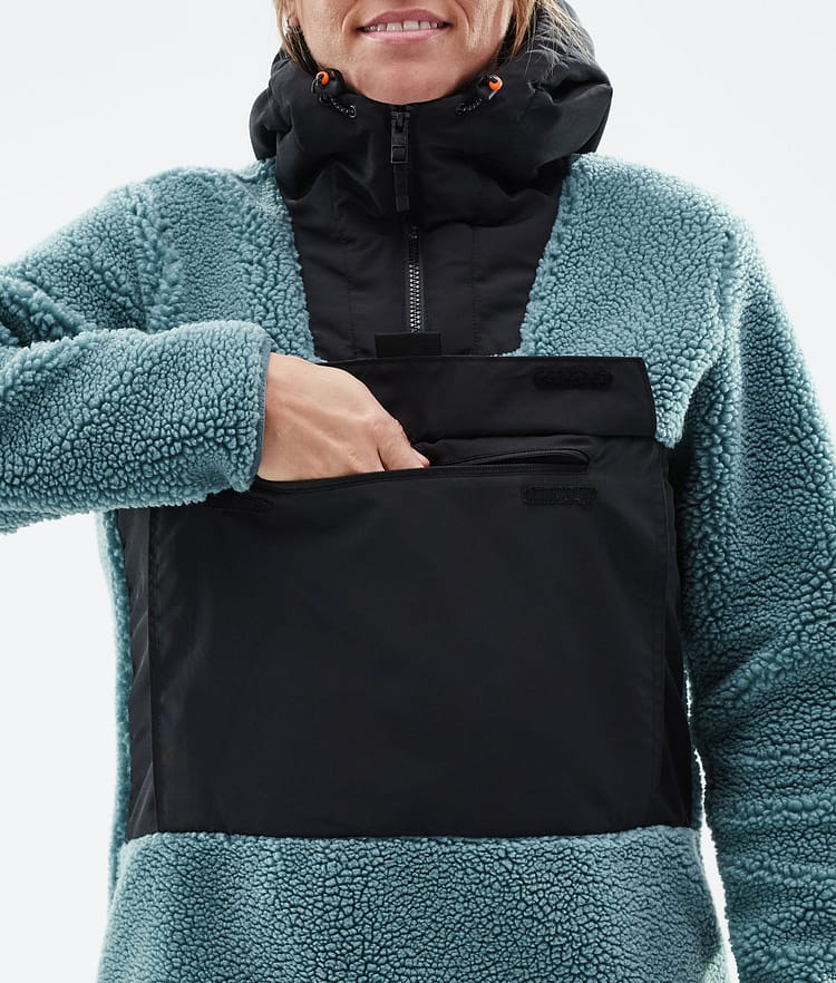 Montec Lima W 21 Fleecová Mikina s Kapucí Dámské Atlantic/Black Renewed, Obrázek 10 z 10