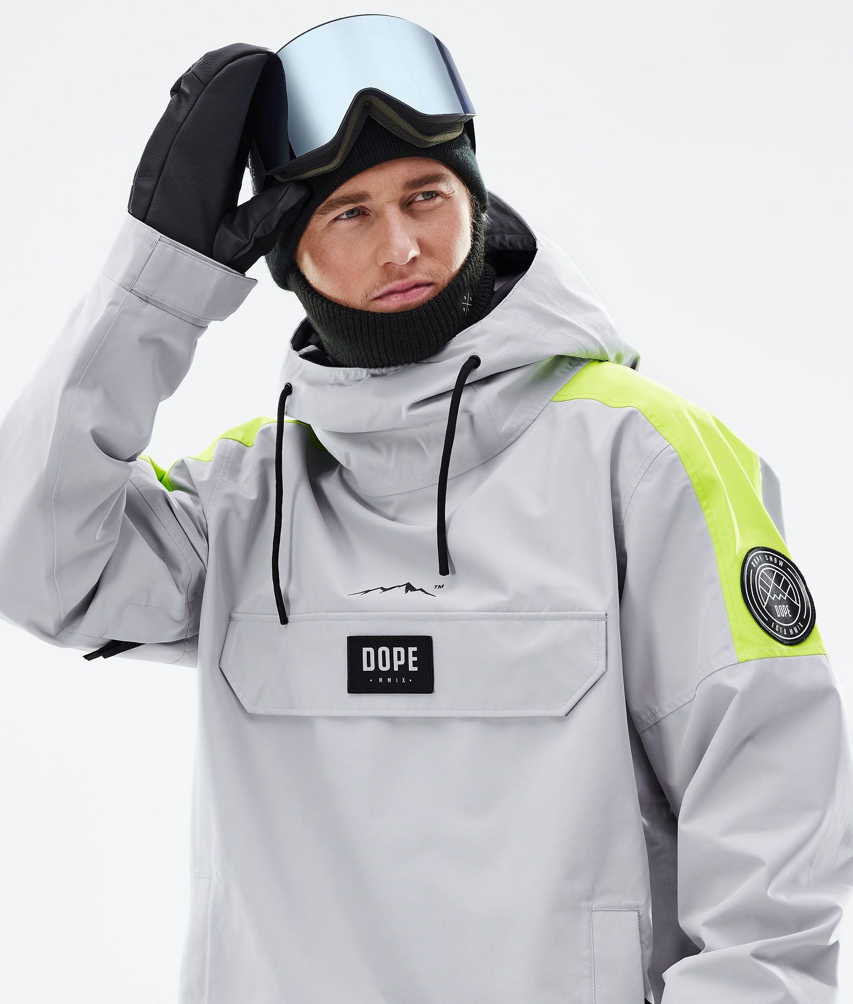 Dope Blizzard LE Ski Jacket Men Limited Edition Stripe Light Grey Ridestore